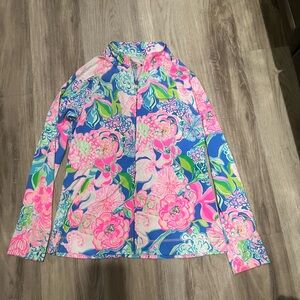Lilly Pulitzer UPF50+ Luxletic Hadlee Jacket Peony zip up jacket. Size Large.